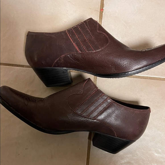 Reba Dark Brown Leather Ankle/Bootie boots - Picture 3 of 12